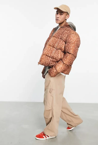 Пуховик, 116021667, беж