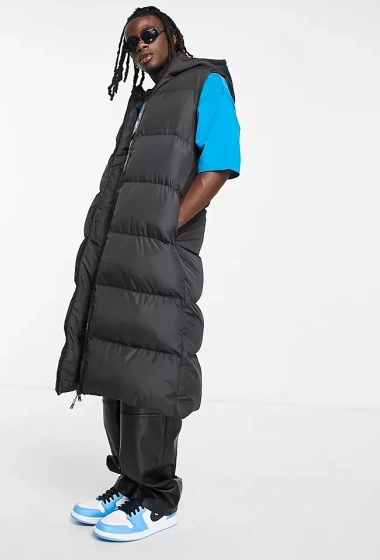 Жилетка длинная, 116428375, черн