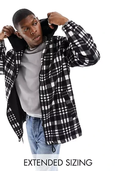 Пальто, 130914932, черно-белый