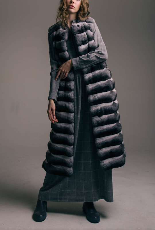 Жилет из шиншиллы, 837116, natural