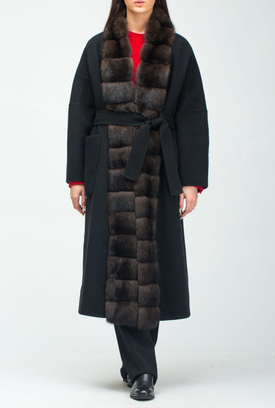 Кашемировое пальто, 18FG-121FDORL, черный