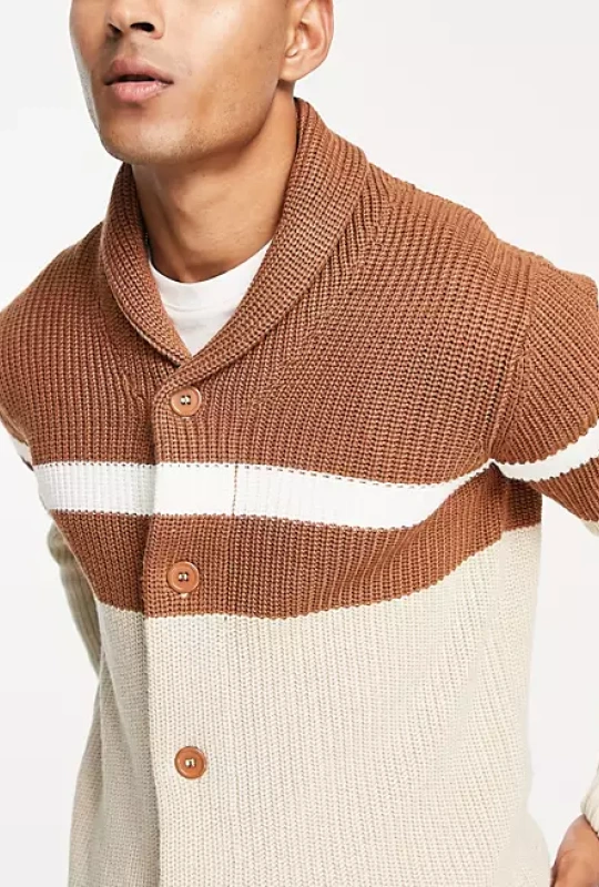 Кардиган, DA31, корич-молочный