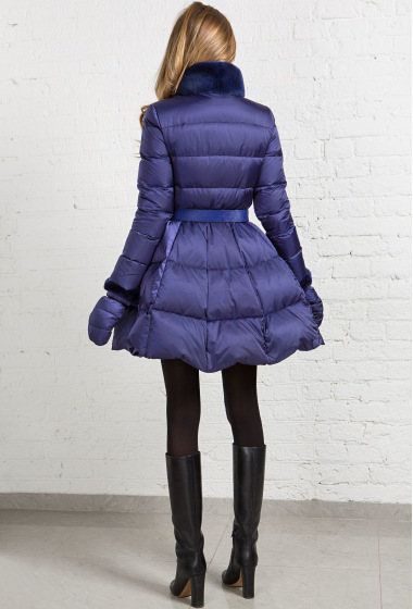 Пуховик, 15210107 ApabElla, синяя