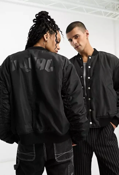 Бомбер утепленный, 17136944, черный